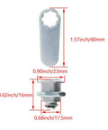 Rock Solid Cam Lock Kit For Drawers And Cabinets Includes Two Keys, zinc alloy cam lock dimensions shown for installation.