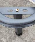 Close-up of Adjustable Height Metal Furniture Lift Legs Set Four Square Tube Legs With Reinforced Frame Support, Dark Grey