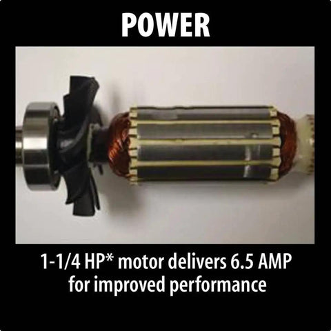 Motor component of RT0701CR 1-1/4 HP Compact Router With Variable Speed 10,000 To 30,000 RPM And Smooth Fine Depth Adjustment