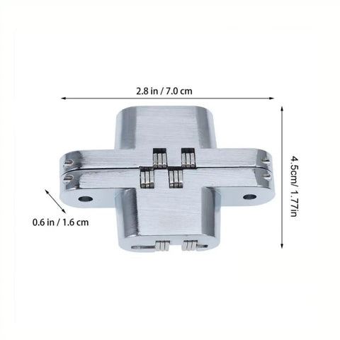 Concealed Cross Hinges Set Of Two In 304 Stainless Steel For Table And Counter Doors Built To Last Folding Door Hardware with dimensions