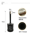 SHDIATOOL diamond wet core drill bit, 6mm diameter, 75mm length, 5/8-11 thread