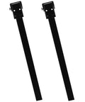 Foldable Table Legs Set 2 Pieces 15.75 Inch Black Metal With Self Locking Triangular Support Reinforced Steel Tubing Easy Assembly