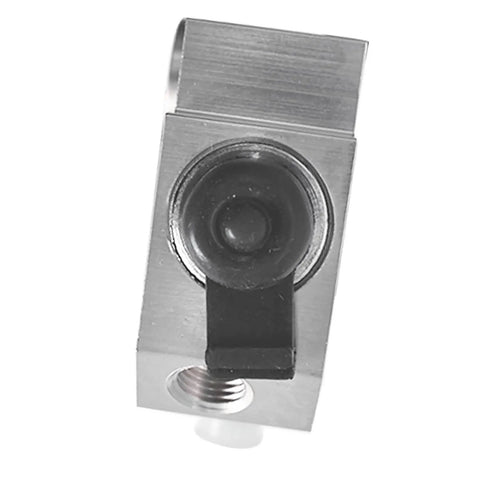Bulletproof Aluminum Combination Proportioning Valve For Chevy And Gm Performance Builds No Sweat Brake Rework Plug And Play Disc To Drum Conversion 172 1353 And 172 1361, top view of valve with machined aluminum finish.