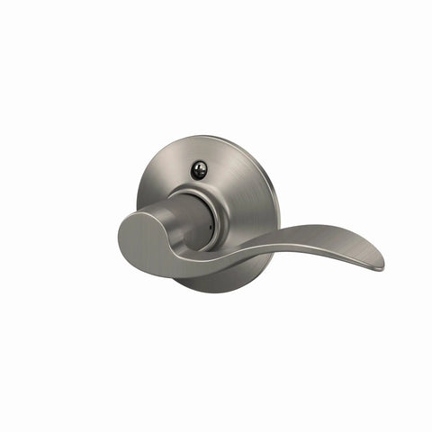 Right Hand Satin Nickel Accent Door Lever Non Turning Dummy Handle Surface Mounted Decorative Door Pull For Inactive Door Or Double Door