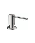Focus Series 3 Inch Soap Dispenser For Bath And Kitchen Sink Chrome Finish Modern Countertop Pump With 16 Oz Refillable Bottle Angle View