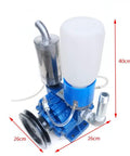 Portable Vacuum Pump For Cow Milking Machine 250 L Per Minute Workhorse Livestock Milking Equipment With Milker Bucket Tank Barrel