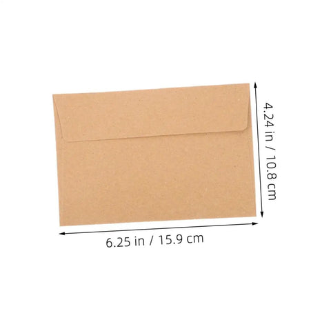 60 Pack Kraft Paper Self-Seal Envelopes, Letter Size 10.8 X 15.9 Cm, Writable For Wedding Invitations, Dope Rustic Look