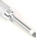 Close-up of Silver Metal Watch Case Opening Tool showing precision pry tip for delicate back covers and DIY watch repairs.