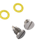 Premium Alomejor Gear Case Drain Plug Kit For Mariner Outboard Lower Unit Oil Sealer 2 Pack, metal plugs with yellow seals