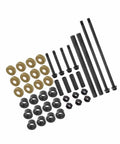 Front Arm Bushing Kit With Dust Covers Seals Caps Bolts And Shaft Collar Nuts For Front Suspension Rebuild On Off Road Quad Beefed Up Heavy Duty Compatible With Banshee 350 YFZ350 1991 2006 Repair Parts complete set