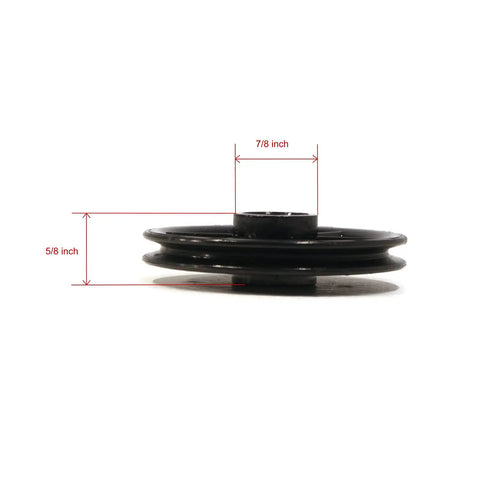Side view of Pack Of 2 Idler Pulleys For Garage Door Opener Chamberlain And LiftMaster 144C56 showing measurements.