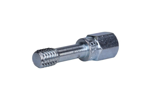 Three Eighths Sixteen NC Rethreading Tap For Thread Repair And Tool Set, side view showing threaded and hexagonal end, made of steel