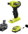 Badass 18V Brushless Cordless Compact Right Angle Grinder Kit Featuring Slick 1/4 Inch Swivel Head And Heavy Duty Motor For Toughest Job Sites And Rough Yard Projects with battery and charger.