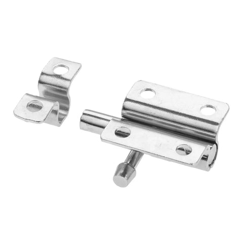 Silver Metal Barrel Bolt Door Latch Set 2 Pack With Screws For Doors Gates And Pet Doors Gate Holder Flip Latch Hardware