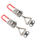 Two Piece Toggle Latch Clamp 4001 Adjustable 304 Stainless Steel Quick Release Hasp Latch for woodworking jigs, cabinets, shown in pack of 2