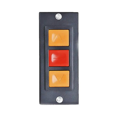 Heavy Duty Push Button Switch For Rolling Doors Up Down Stop 600V 3A Momentary Black Plastic Three Button Panel