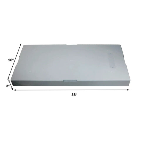 Anti Vibration Mini Split Pad For HVAC Condensers And Heat Pumps, 18 W x 38 L x 3 In Thick Paver Pad, Durable Polypropylene Shock Absorbing Base, Non Slip, Weatherproof Isolation Mat For Air Conditioner Gray