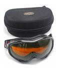 Badass Heavy Duty Laser Safety Glasses And Protective Goggles With Top Notch OD5 Dual Band Coverage in a protective case.