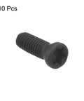 Pack Of 10 Premium M3 X 12mm Black Torx T10 Flat Head Screws For Cnc Carbide Insert Tool Holders Pro Grade close-up view of a screw.