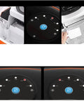Portable Countertop Ice Maker Machine Rapid Six Minute Freeze showing water filling, control panel, and ice cubes storage.