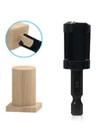 8 Piece Wood Plug Cutter Set With Four Straight And Four Tapered Cutters, featuring 3/8 inch cutter in black finish for woodworking