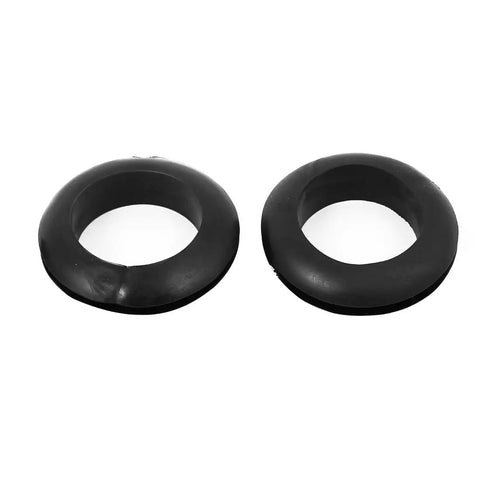 Built Tough 10 Pack Rubber Cable Grommets Black Double Groove Wire Sleeve Bushings for cable protection, 31mm interior size.
