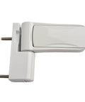 White Aluminum 3D Adjustable Door Flag Hinge with Silent Close Buffer for Double Glazed Doors