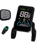 Bezel-Less VA Color LCD Waterproof Bike Display For 36V 48V 52V E-Bikes, USB 5-Pin Meter, speedometer and battery indicator visible