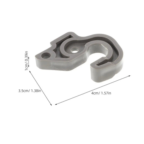 Sleek Plastic Fridge Door Stopper With Reliable Catch Hook For Modern Kitchens, Universal Freezer Latch Replacement view showing dimensions and design.