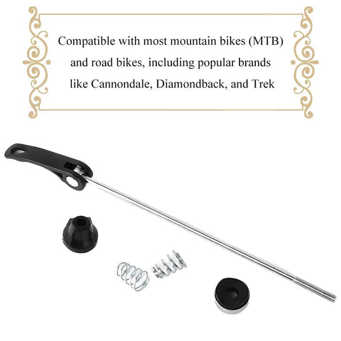 Two Pack Quick Release Bicycle Skewers Aluminum Front And Rear Axles 112mm And 150mm Deep Thread Secure Fit components