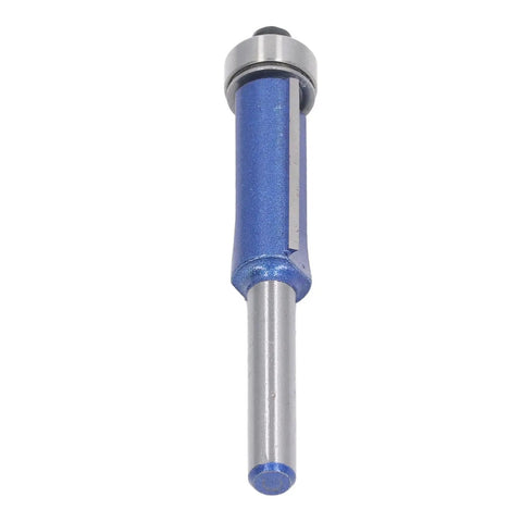 Top Bearing Flush Trim Router Bit 1/4 Inch Shank Nanometer Blue Coating For Woodworking Trimming High Heat Resistance sharp cutting edge.