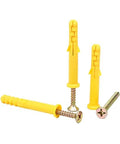Self-Tapping Screws Kit With Stainless Steel Expansion Anchors and Cross Tip Screws, yellow wall anchors for firm mounts