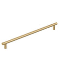 Champagne Bronze 24 Inch Center-To-Center Appliance Pull, modern cabinet handle, side view, for oversized cabinets and panel appliances