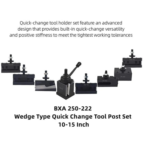 Knockout Deal 8 Piece Quick Change Tool Post Set For 10 To 15 Inch CNC Lathes Wedge Type Kit With Heavy Duty Turning Facing And Boring Holders Built Like A Tank