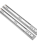 Heavy Duty Steel Drawer Slides With Three Section Extendable Rail Buffer Soft Close Double Row Stainless Steel Quiet Ball Bearings Smooth Load Bearing For Cabinets Easy Install And Anti Derailment For Secure Drawers, steel pair