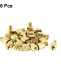 Heavy Duty M3 Brass Hex Spacer Standoffs Male Female Threaded Pillars Built Tough Motherboard Circuit Board Mounts For PC Rig And DIY Hardware Project Builds 20 Pack Set of golden 9mm hex spacers.