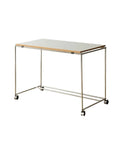 Compact Rolling Home Office Desk Featuring Smooth Universal Casters And Built In Keyboard Shelf For No Sweat Gear Stash And Effortless Room To Room Convenience.