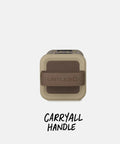 Side view of Ranger Outdoor Bluetooth Speaker 5.4 showing tan carryall handle, Rugged IP67 Waterproof, Shockproof design.