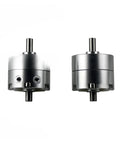 Real Deal Slick Pneumatic Rotary Actuator Vane Cylinder 30mm Shaft High Torque Smooth Rotation Valve Control Gear Mechanism, two views.