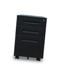 Sturdy Metal Three Drawer Rolling File Cabinet With Lock For Office And Home A4 File Organizer And Desk Storage Anti Tip Design A Real Workhorse For Receipts And Documents While Easy To Move, front view