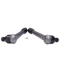 2 Pack Track Tie Rod Replacement For JCB Loader 3C 3CX 3CN 3DX 4C 4CN 4DX Fits 126-02253 126-01946 12602253 12601946 335Y6895 4993945 Heavy Duty Aftermarket Part For Construction Machinery. Two black metal tie rods with ends and pin