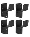 Roof Joint Connector Set For Pergola And Gazebo, 4 Steel Brackets And Post Connectors, Gazebo Frame Support, black brackets