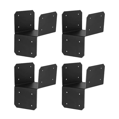 Roof Joint Connector Set For Pergola And Gazebo, 4 Steel Brackets And Post Connectors, Gazebo Frame Support, black brackets