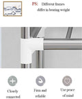 Close-up of the connector on the Heavy Duty Portable Hanging Closet Wardrobe With Thickened Steel Pipes and No Fuss Assembly.