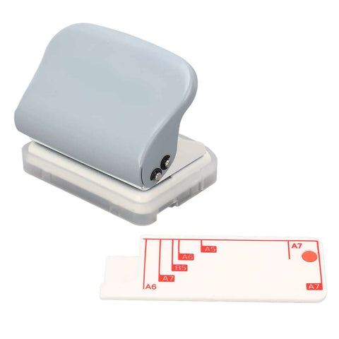 3 Hole Punch Portable Handheld Paper Punch For A7 And A4 With All Metal Body Positioning Post And Ruler 5 Sheet Capacity