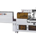 Heavy Duty Plastic Shrink Film Heat Sealer Machine For Bottle Sleeve Packing Automatic Heat Tunnel Wrapping Unit viewed from the side.