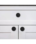 Matte Black Large Cabinet Knobs 4 Pack Heavy Duty Zinc Alloy Drawer Handles For Kitchen Cupboards Closets And Dressers Real Talk Smooth Build That Looks Fresh on white cabinet doors.