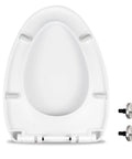 Elongated Toilet Seat Slow Close White Built To Last Heavy Duty With Non Slip Bumpers Easy To Install And Clean PP Material Replacement