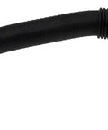 HVAC Heater Hose Assembly Replacement For Ford And Lincoln Vehicles, visible with curved rubber design and clamps, durable and temperature resistant.
