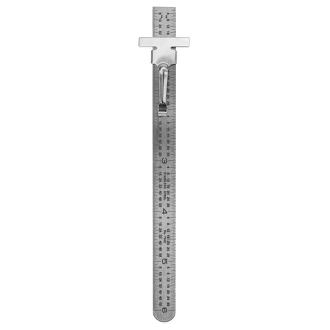 Six Inch Stainless Steel Sliding Depth Gauge With Ultra Fine 64T Graduations For Precise Depth And Step Measurements Machined Ruler Quality Tool